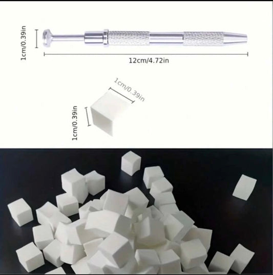 Mini Sponge Blocks With 4-Claw Tweezer
